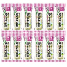 Wakodo First Baby Food Chicken Vegetables 와코도 첫 이유식 으깬 닭가슴살 야채 (7개월부터) 2g 6개