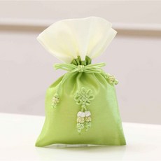 전통 복주머니 83(소) 선물포장주머니, 1개, 연두색