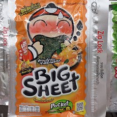 태국 김과자 똠얌꿍 맛 (Taokaenoi 브랜드), 1개, 28g