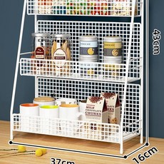 식탁정리대 주방 거치대 번째 다용도 부엌 스탠드 레이어) 검은색 식탁 중간(두, J. 흰색 대형3겹