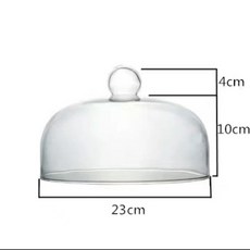 食品級無鉛透明玻璃蓋 微波爐加熱專用 耐高溫蛋糕水果防塵保鮮蓋 高硼硅玻璃材質 可堆疊收納 透明可視, 1個