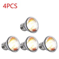 발열전구 온열 열등 1-5개 255075W UVAUVB 파충류 램프 전구 거북이 일광욕 히팅 라이트 UV 양서류용 풀 스펙트럼 썬램프, 4Pcs 75w light bulb