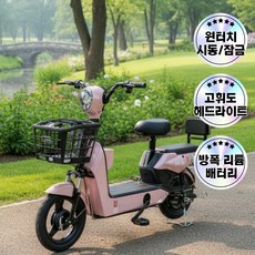 시티온 전기자전거 전동자전거 성인용 고출력 휴대용 가성비 자전거 48V 출퇴근전용 자토바이 등하원, E.샴페인 핑크(18Ah), 경량스틸