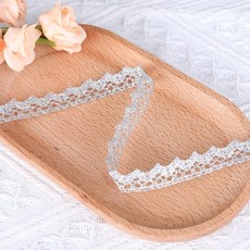 다양한 금색과 은색 실 수제 레이스 DIY 로즈 골드 장식 커튼 의류 액세서리 레이스, 실버 5 폭 1.5cm, 2야드, 1개
