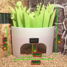 陸龜蜥蜴守宮蛇蟒適用三角扇形加濕爬蟲躲避洞穴，營造舒適安全的爬寵屋, 白色加溼躲避, 1個