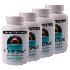 SOURCE NATURALS 左旋色胺酸膠囊 500mg, 60顆, 4個