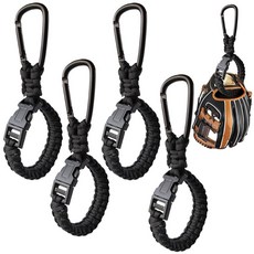 Nsgglecher 4 PCS Baseball Glove Clip for Hanging Bags Paracord Gear Holder with Hook Clip Portab, 4-Black