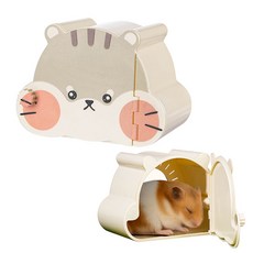 소동물 은신처 마그네틱 관찰 햄스터 하우스 리틀띵즈, 1개, 그레이