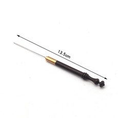 拾光優選好物 精緻印度勾針釘法繡 紫光檀木手柄鉤針 珠繡法式刺繡正面串珠鉤針, 1個, 1.2mm【長針頭不可拆卸】