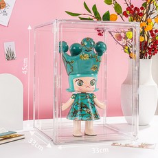 透明壓克力公仔展示盒 巨無霸款400%適用 33x33x45cm防塵櫃 直立橫放疊加收納, 1個, 巨無霸款400%敦煌公主展示盒【全家限4嘉里限10】