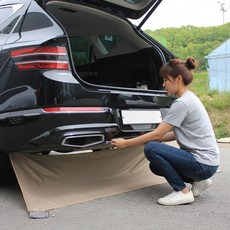 손쉬운 차량용 범퍼 브라켓 가림막 바람막이 차박 캠핑, 브라운