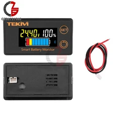 DC7-100V LCD 디지털 배터리 용량 표시기 방수 지능형 전압계 자동차 오토바이 전압 계량기 테스터, 01 Not waterproof