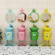 유치원 산업풍 세면대 아동 스탠드 수전 키즈 어린이집 창의적 높낮이 조절 직판, 1개, 성인세면대+거울색상은 네 가지가 아님을 유의