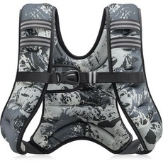 ZELUS 가중 조끼 2.7kg(6파운드)/3.6kg(8파운드)/5.4kg(12파운드)/7.3kg(16파운드)/9.1kg(20파운드)/11.3kg(25파운드)/13.6kg(3, 6파운드, 어반 그레이 카모