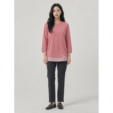 올리비아하슬러 핑크 소매 진주 포인트 티셔츠 OHCMTS902