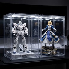 Curious Pony 피규어 장식장 led 레고 장식장 아크릴 피규어 장식장 45*33*33cm, 2개 2개