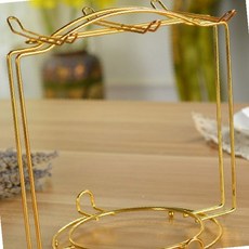 찻잔거치대 주방수납 금색 철제 장식용 받침대 인테리어소품 카페용품 테이블정리, 1개, 상세페이지 참조