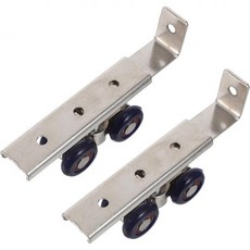 소포투 스라이드 도어 휠 4개 세트 볼 베어링 탑재 금속제 창고 도어 트럭 롤러 조용한 설계와 내마모성을 갖춘 붙박이문 미닫이문 수리, 소포투 스라이드 도어 휠 4개 세트 볼 베어링 탑재 금