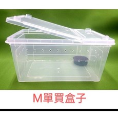 角蛙飼養盒 角蛙台 寵物飼養箱 爬蟲箱 乾濕分離曬台, 1個, 角蛙飼養盒M
