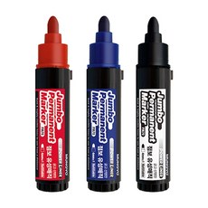 문교 점보 유성매직 3.5mm 자석부착 낱색, 적색