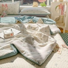 초정상점CHOJEONGSTORE 여름홑이불 쿨링이불 차렵이불, 매듭, 더블 200x230 cm