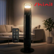 신일 3in1 무드등 램프 날개없는 선풍기 타워팬 (4단조절/리모컨 포함), 1개, SIF_THP40DW
