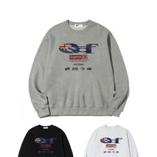 이스케이프프롬 브리티쉬 빈티지 ESCF 로고 콜라주 프린트 맨투맨 [3컬러]