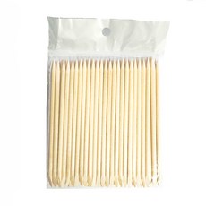 유니스뮬라 네일 우드스틱 100개입 11.4cm 큐티클 제거 네일케어 도구, 100개, 내추럴