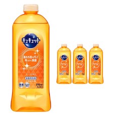 큐큣토 주방세제 오렌지향 리필용, 4개, 370ml