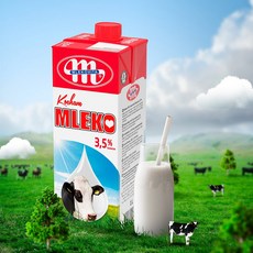 믈레코비타 fat 3.5% 멸균우유, 12개, 1L