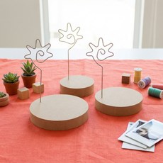 우드공예 MDF 우드 명함꽂이 작품 받침대 3종 택1 철사별도상품, 소7.2cm