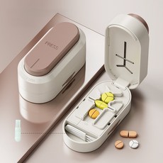 휴대용 멀티 알약 커팅기 모던 브라운, 1개