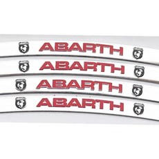 알루미늄 자동차 휠 엠블럼 눈썹 스티커 스타일링, 1. Abarth silver, 1개
