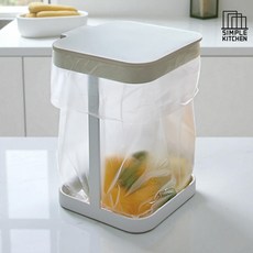 로얄스타 철제 싱크대 미니 쓰레기통 비닐백 홀더 053, 1개, 화이트