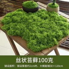 인조이끼 모조이끼 조경 이끼 카페 화분 거실, 1개, 실크 이끼 라이트그린 100g