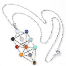 Sinymilk The Qabalistic 타로 생명의 나무 펜던트 유대인 카발라 목걸이 힐링 에너지 원석 부적 스톤 사암 229057