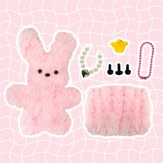 로앤제이 모루인형 만들기 DIY키트 모루 재료 부자재 키링 만들기 세트 악세사리 철사인형 털철사 동물철사, 꾸순이, 1개