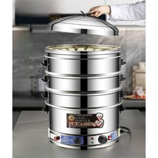 전기 찜기 대용량 취사 찐빵 호빵 떡 옥수수 대게 멀티쿠커 가정용 스테인리스, 3층 35cm 304 가정용 추천