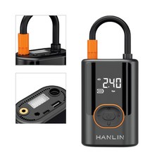 HANLIN CAR006S AI智能多功能充電式電動打氣機 自動充氣機 車用充氣泵 輪胎充氣機, 1個