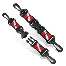 OVOVFANY 스쿠버 랜야드 클립 2팩 튼튼한 다이빙 다이브 다운 웨빙 스트랩 듀얼 플라스틱 및 퀵 릴리즈 버클 포함 카메라/손전등/로드/도구 보관, OVOVFANY 스쿠버 랜야드 클립 2팩, 튼튼한 다이