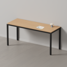 다가구 프래그마 1600 x 600 컴퓨터책상, 비치 상판+블랙 프레임