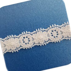 DKLACE-518 / (폭 1.7cm 길이 5yd / 10yd / 50yd 기준) / 자가드 스판 레이스 모음, 5개, 화이트(White)