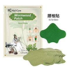 JINKANG 艾草貼 肩頸貼/膝蓋貼/腰椎貼/頸椎貼 草本萃取 12貼/包x2組, 1個, 腰椎貼12入x2
