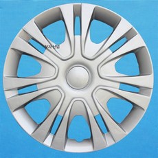 자동차 휠커버 휠캡 튜닝용 플라스틱 커버 탈착 호환 14인치 15인치, 15인치 실버, 1개