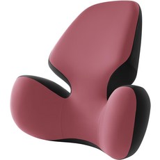 사무용 의자용 BEBAS 요추 지지 베개 - 요통 를 위한 인체공학적 메모리 폼 백 쿠션 세탁 및 통기성 커버 카시트 게이밍 의자 휠체어에 적합 빨간색, Red