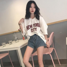 리더스타 여성반팔티 롱티셔츠 여성티셔츠 루즈핏 반팔원피스 반팔 티셔츠