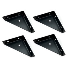 코너 꺽쇠 삼각 브라켓 연결철물, 블랙, 4개