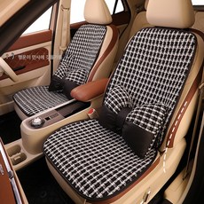 까는 방석 자동차 방석 통풍 방석 자동차 방석 사계절 범용 여름 통풍 여신 뒷좌석 3피스 싱글 린넨 시트 매트, 색깔1, 하나, 1개