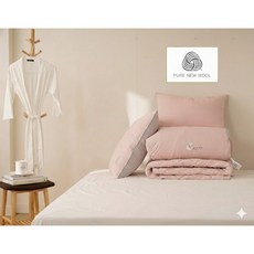 데코카페트 호주산 양모이불 100% 사계절 양털 알러지케어 워셔블, 베이지