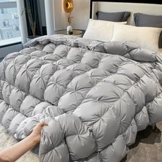 독일 사계절 이불 Duvet Frankenstolz 1391164 fan White, 200x230 충전 2500g 농축, D. 미디엄그레이 다이아몬드 벨벳백 반품 및, 1개